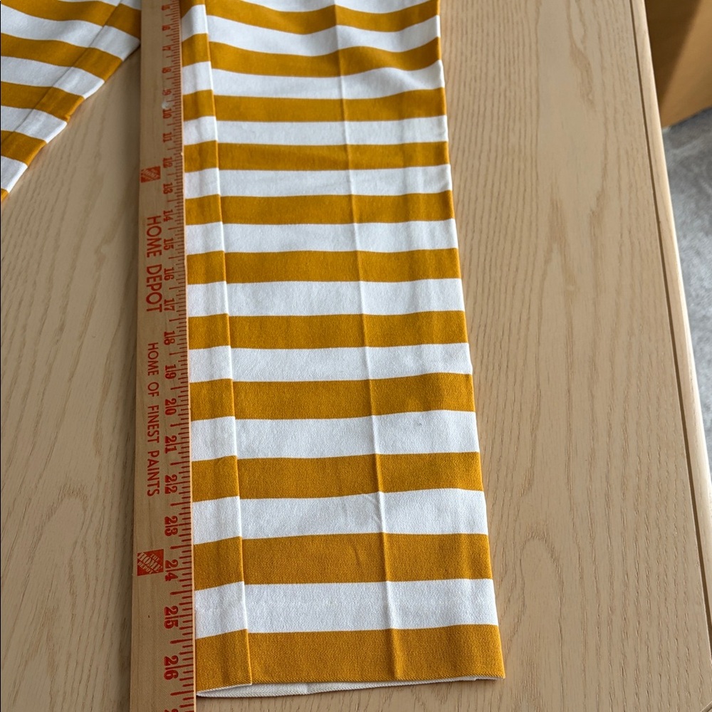 New York & Company Yellow and White Striped Pants - Picture 4 of 7